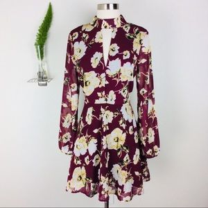 Lucca Beautiful Flounce Floral Dress Size (M)